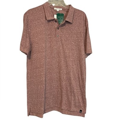 NWT Threads 4 Thought Men s Polo Shirt Size Medium Red Organic Cotton Blend