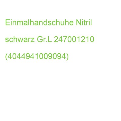 Einmalhandschuhe Größe L 100 Stück Nitril schwarz HASK 248003210 (4260637921338)