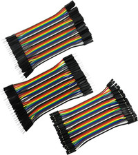Breadboard Jumper Wires, Multicolored Ribbon Dupont Cables Assorted Kit 120 Piec