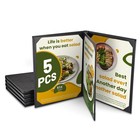 WeChef 5 Pack Menu Covers 8.5"x11" 4 Views Faux Leather Cafe Restaurant Bars — photo 1