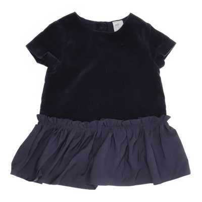 H&M, Kleid, Größe: 68, Schwarz, Baumwolle/Polyester, Einfarbig, Samt #4CM