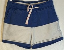 Crewcuts Little Boy 4/5 Shorts Elastic Waist Blue/White French Terry Front Tie
