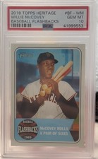 2018 Topps Heritage Willie McCovey Baseball Flashbacks PSA 10