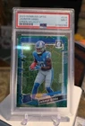 2023 Donruss Optic Rated Rookie Jahmyr Gibbs Green Velocity Prizm PSA 9 MT