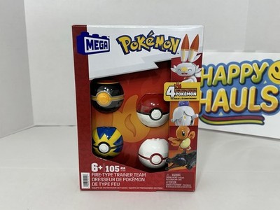 MEGA Pokemon Fire Type Trainer Team 105pcs Building Block New