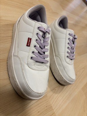 Levis Damen Schuhe Gr 37 Weiß Sneaker Mädchen All White UK4 Flach Bequem Top