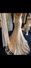 Wedding Dress, Size Small. Colour Champagne, Designer Sorted And Midgley.