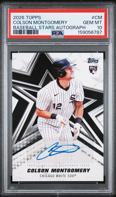 2026 Topps Series 1 Baseball Stars Autographs Colson Montgomery PSA 10 #BSA-CM
