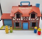 Vintage 1980’s Fisher Price Little People Tudor House w/ People Sesame Street