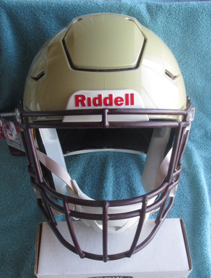 RIDDELL SPEEDFLEX SPECTRUM GOLD MAROON MASK FOOTBALL HELMET ADULT SIZE LARGE
