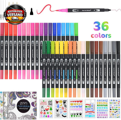 Doppelspitzen Filzstifte Set für Manga Kalligraphie Bullet Journal Aquarell