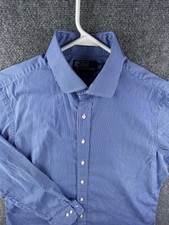 Polo Ralph Lauren Button Up Shirt Long Sleeve Regent Classic Fit 16.5 34/35 Blue