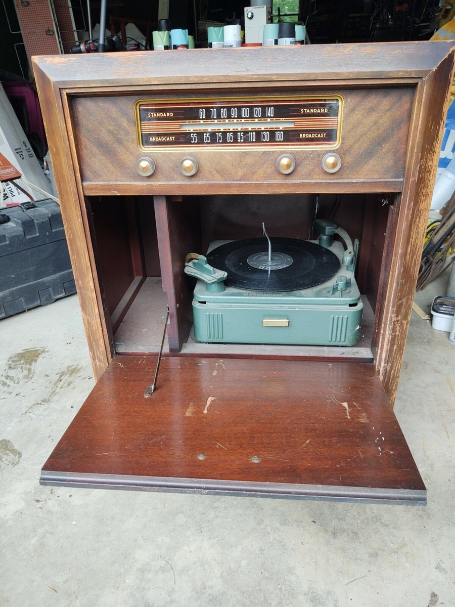 Vintage Floor Model Philco Standard Broadcast Cabinet, Rare, WORKS