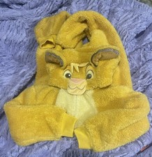 Disney Lion King SIMBA One Piece Hooded Ears Size 5/6 PJ Sleep Christmas