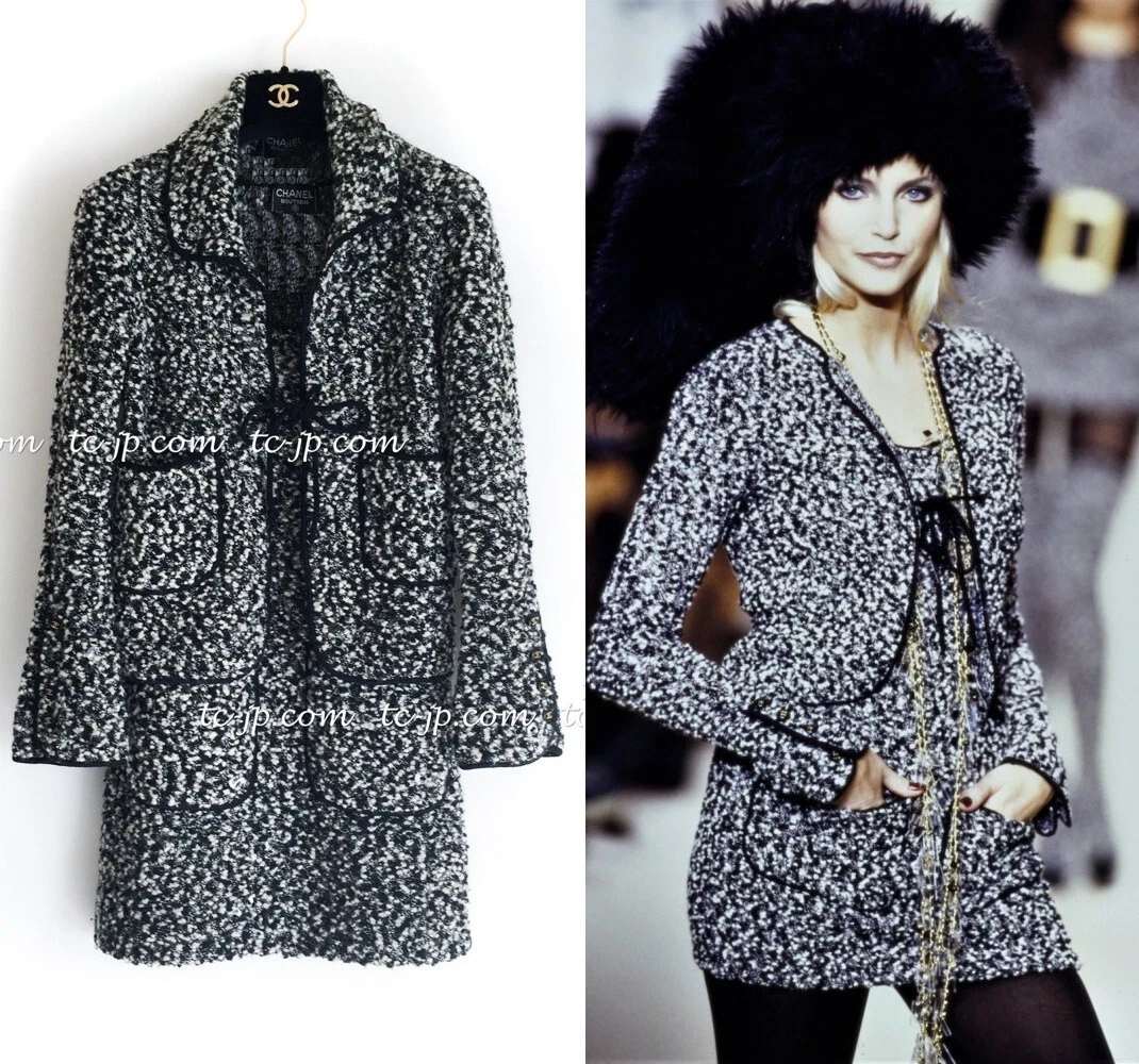 CHANEL 94A Vintage Black White Cardigan Jacket & Dress by Karl