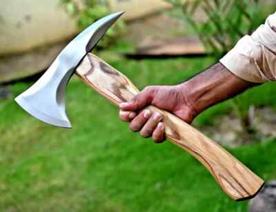 Handgefertig HATCHET AXE TOMAHAWK AXE Axt High Carbon Stahl mit leder Scheide