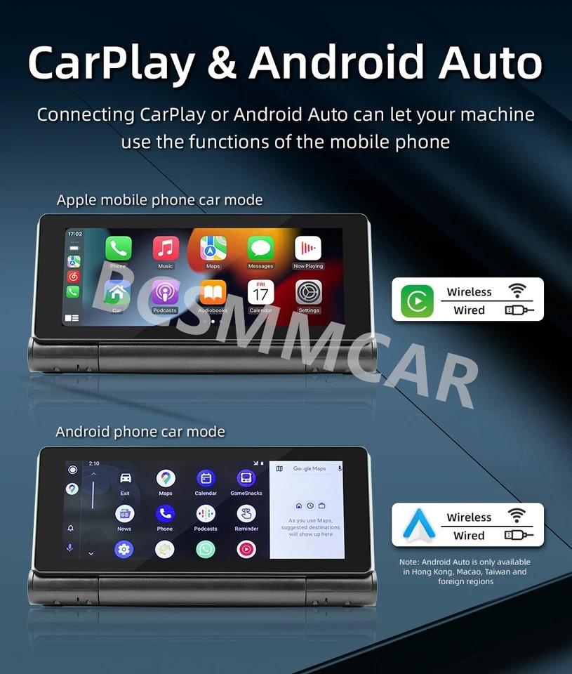 Radio estéreo para automóvil con pantalla táctil de 6,86 pulgadas reproductor BT FM para Apple Carplay Android automático Foto 4 de 4