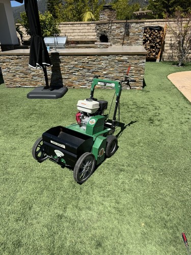 Funny Billy Goat Pushing Red Lawn Mower Trivet - 8x8 Inch Ceramic Tile Hot Pad For Kitchen