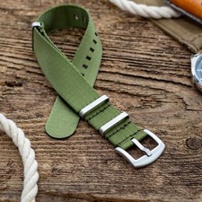NATO G10 Premium Seatbelt Watch Strap - Blue Black Tan Grey Green -  20mm 22mm