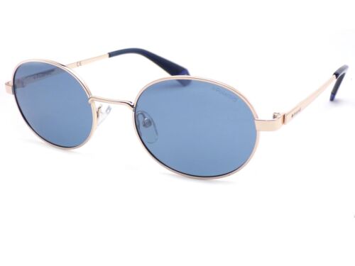 Polaroid Polished Gold Polarized Sunglasses with Blue CAT.2 Lenses PLD6066 - Picture 1 of 4
