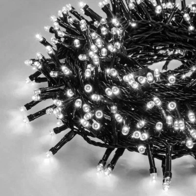 Lumières de Noël À LED pour Arbre Couleur Blanc Froid 180 6 MT 8 Fonctions - Photo 1/4