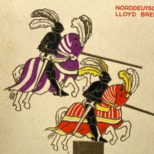 Vintage 1930s Nord Deutscher Lloyd Bremen Cold Buffet Menu SS Europa Cruise Ship