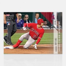 2018 TOPPS NOW #72J SHOHEI OHTANI KANJI EDITION FIRST CAREER TRIPLE CLEARS BASES