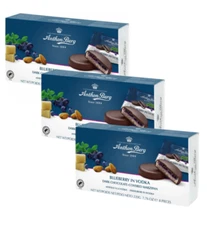 3x Anthon Berg Blåbär i Vodka 8-Pack | Dark Chocolate & Marzipan Vodka Infusion