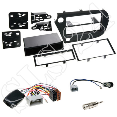 Honda Insight 2-DIN Blende + Fach + Multilead Lenkradfernbedienungs-Adapter Set