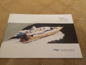 78' FLY NUMARINE PREFORMANCE MOTORYACHTS MARKETING / SPECIFICATIONS BROCHURE