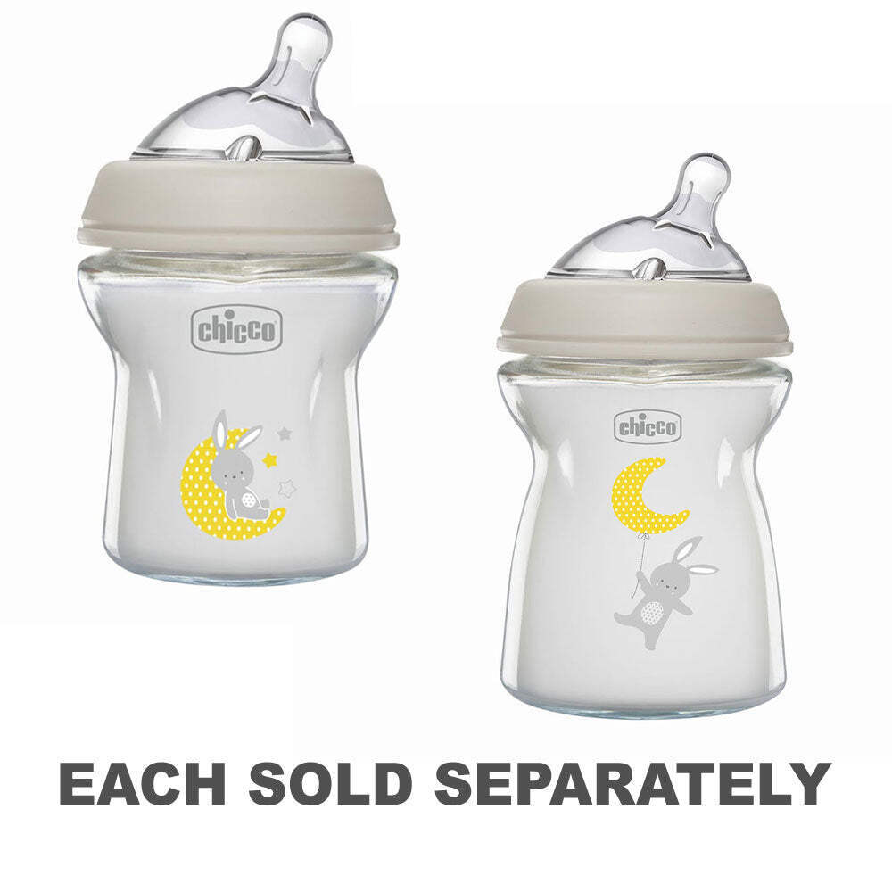 Brand New Chicco Natural Feeling Slow Flow Safe Bottle Glass for