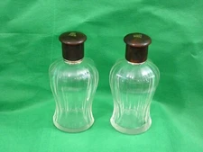 ANTIQUE PERFUME BOTTLES CUT CRYSTAL / SILVER / faux TORTOISE SHELL / GOLD France