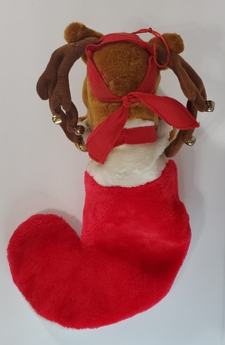 Vintage Scooby Doo Reindeer Singing Christmas Stocking Plush Fleece 3D Working - Picture 4 of 4