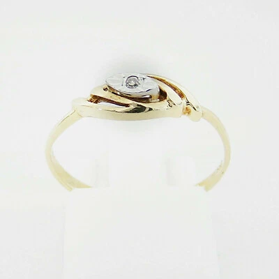Ring Gold 585er Diamant 14 kt Edelsteine Damen bicolor Goldschmuck - Bild 1 von 4