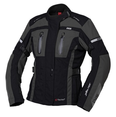 IXS Pacora-ST Size DK3XL Women's Motorcycle Jacket Waterproof Textile Black-Grey