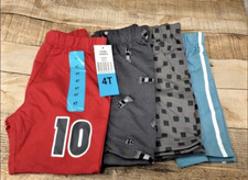 Pekkle Kids Boys Shorts Car Theme Color Red- Grey- Size 4T