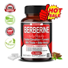 Premium Berberine-Organic Ceylon Cinnamon Capsules- Support healthy Gluco levels