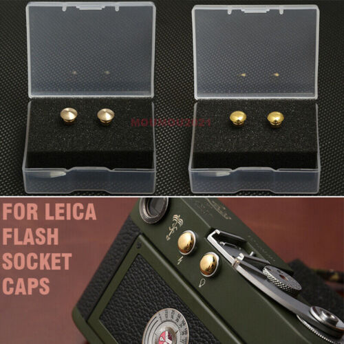 Flash Socket Plug Cover Socket Caps Fot Leica M3/M2/M1/MD Silver/Gold Color 2pcs - Afbeelding 1 van 16