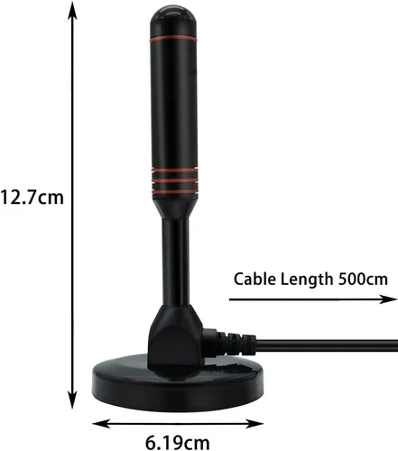 Digital TV DVB-T2 Antenne mit Verstärker HD 4K 1080P TV Zimmerantenne VHF/UHF - Bild 14 von 15