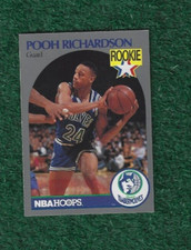 POOH RICHARDSON - 1990-91 NBA HOOPS - ROOKIE CARD #190 - TIMBERWOLVES - CLIPPERS. rookie card picture