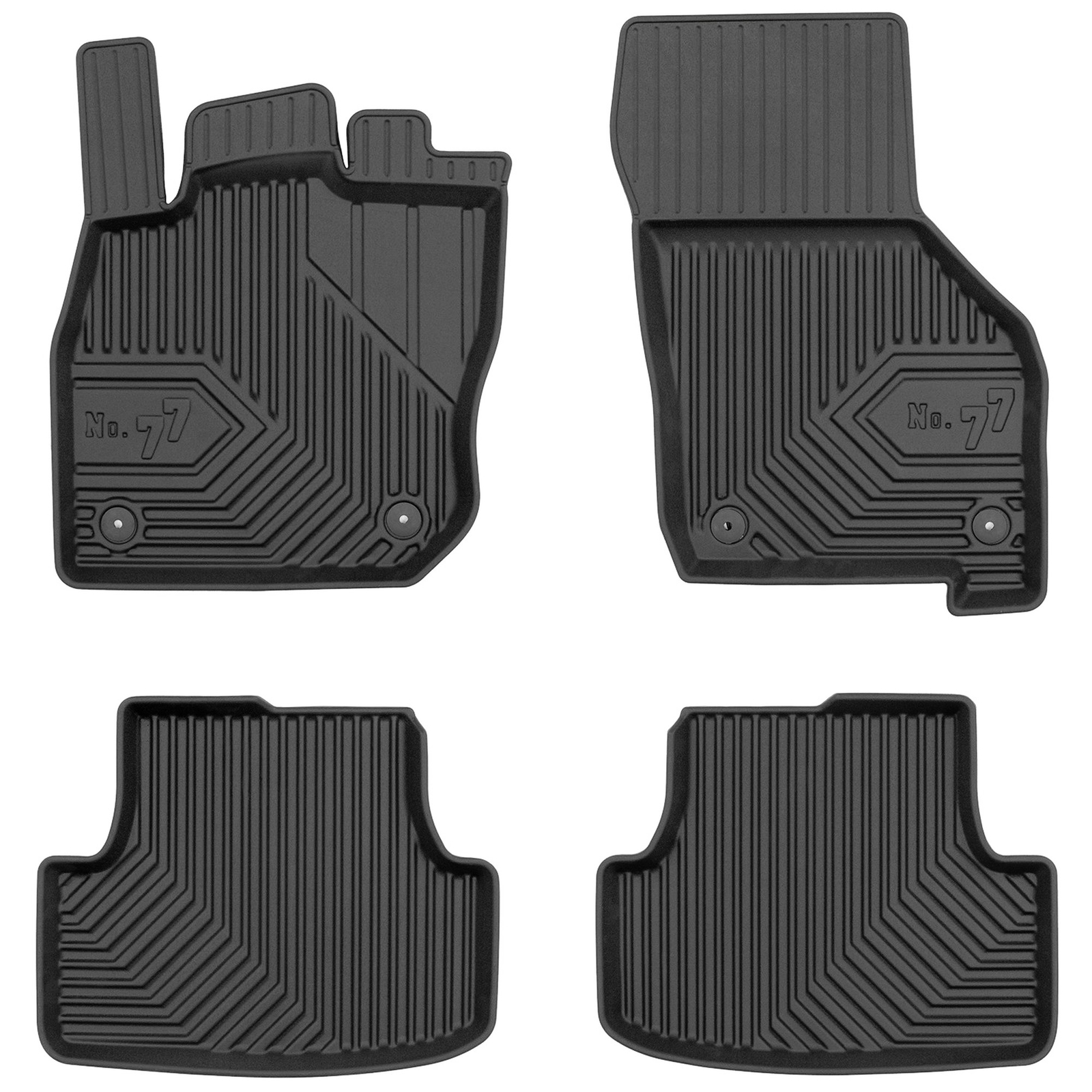 Tapis Frogum No.77 Volkswagen Golf VIII design premium TPE noir sur-mesure