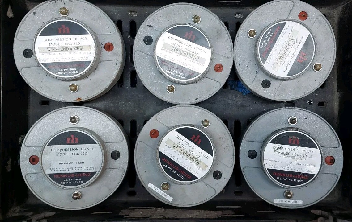 Renkus-Heinz Compression Drivers SSD 3301 8 Ohms Tested Via