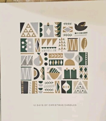 Crate And Barrel 12 Days of Christmas Candles Boxed Set Advent Calendar New