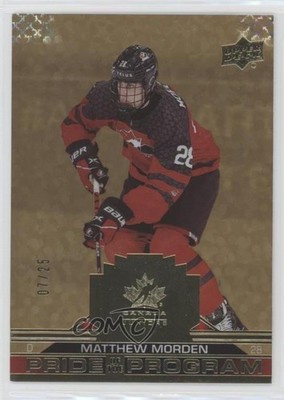 2022 Upper Deck Team Canada Juniors Gold Dots Foilboard 7/25 Matthew Morden 1p5