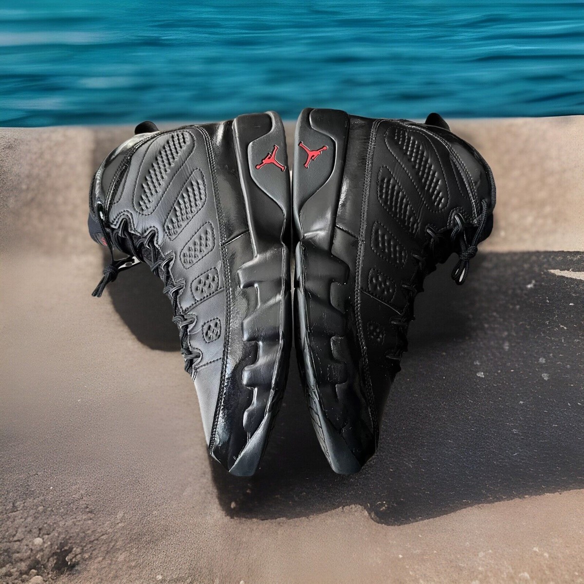 AIR JORDAN 9 RETROブラック AIR JORDAN 9 IX RETRO BRED' SNEAKERS BLACK/BLACK/RED MENS