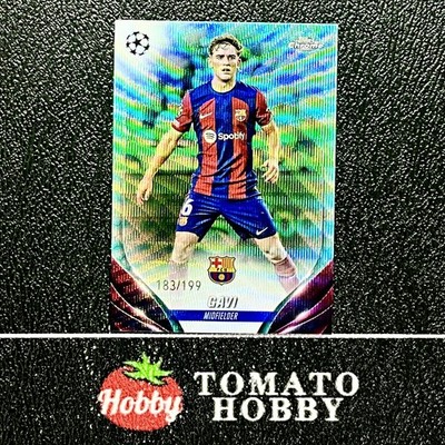 GAVI /199 AQUA WAVE REFRACTOR TOPPS CHROME UEFA 2023-24 BARCELONA