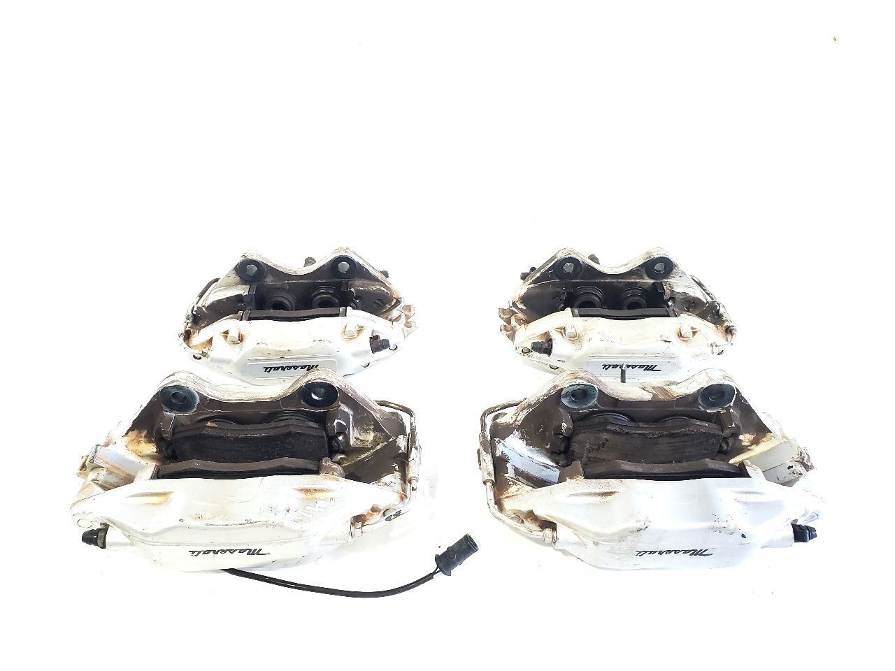 2003 Maserati Spyder Cambiocorsa OEM Set Of 4 Brake Calipers Silver 
