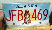 Alaska License Plate 2015 reissue Kodiak bear style plate, JFB 469 exp 2020