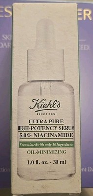Kiehls Ultra Pure High-Potency Serum 5% Niacinamide Oil Minimizing 1 oz New &Box