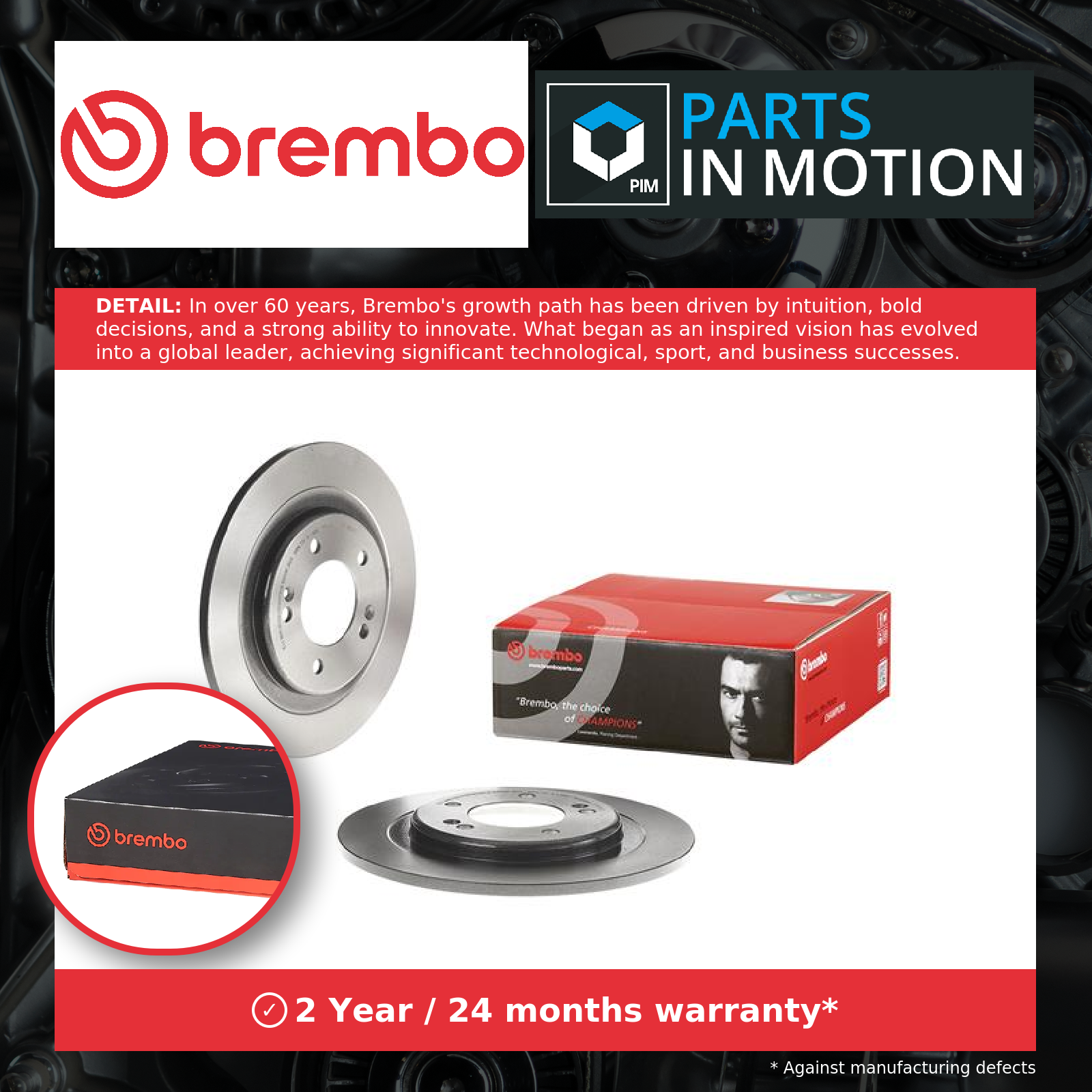 2x Brake Discs Pair Solid fits HYUNDAI i40 VF 1.6 Rear 11 to 19 G4FD 284mm Set - Image 2